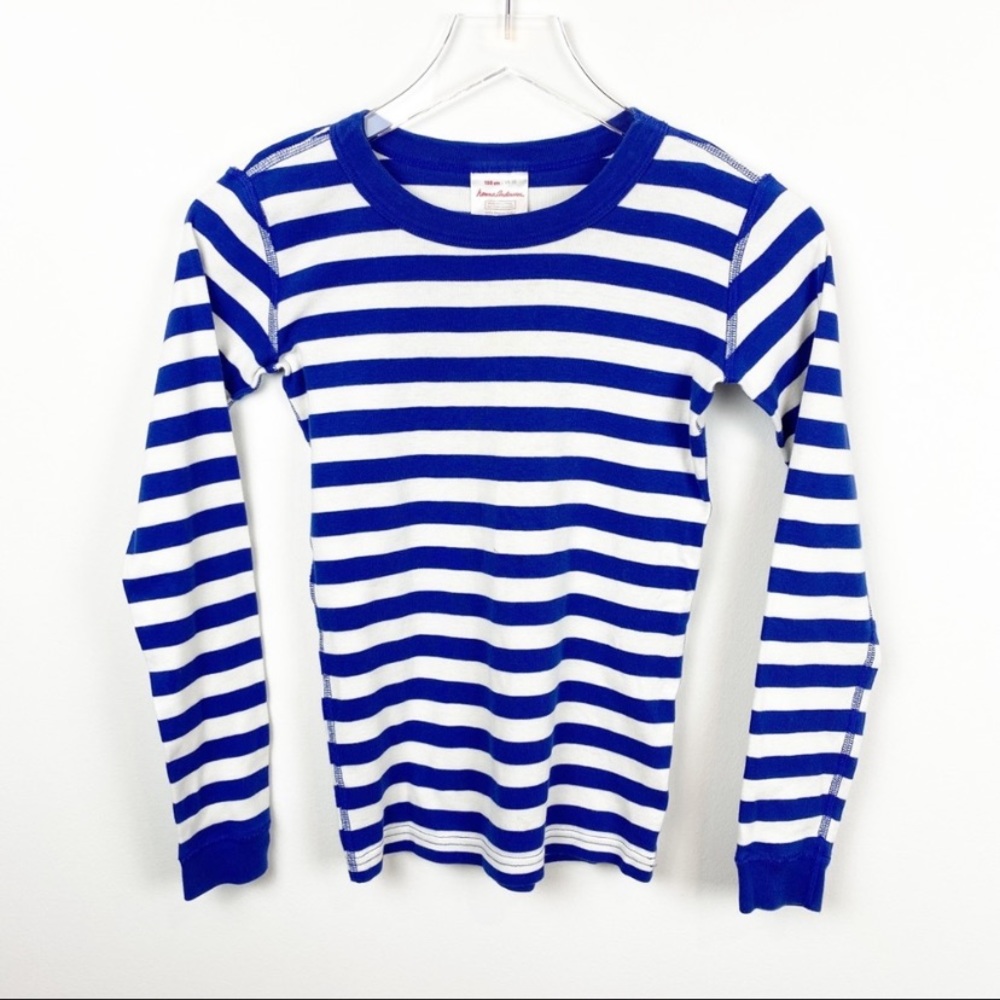 Hanna Andersson | Nautical Blue + White Striped Organic Cotton Top